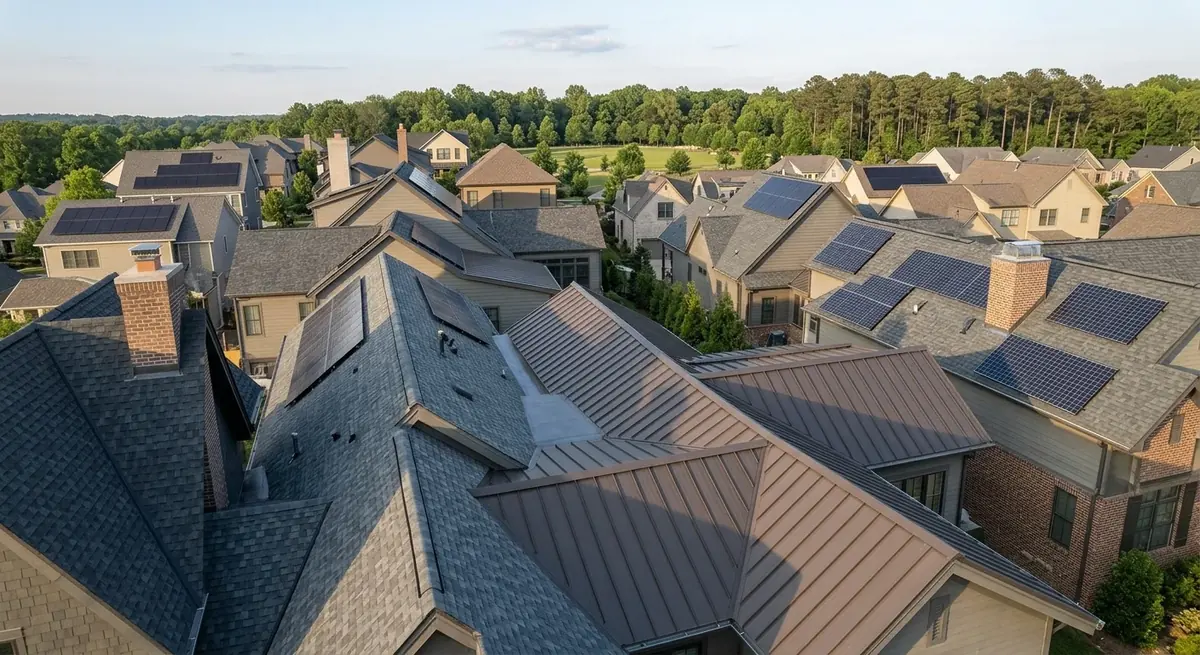 Bastrop Roofing reviewing a roof's condition in Bastrop, TX