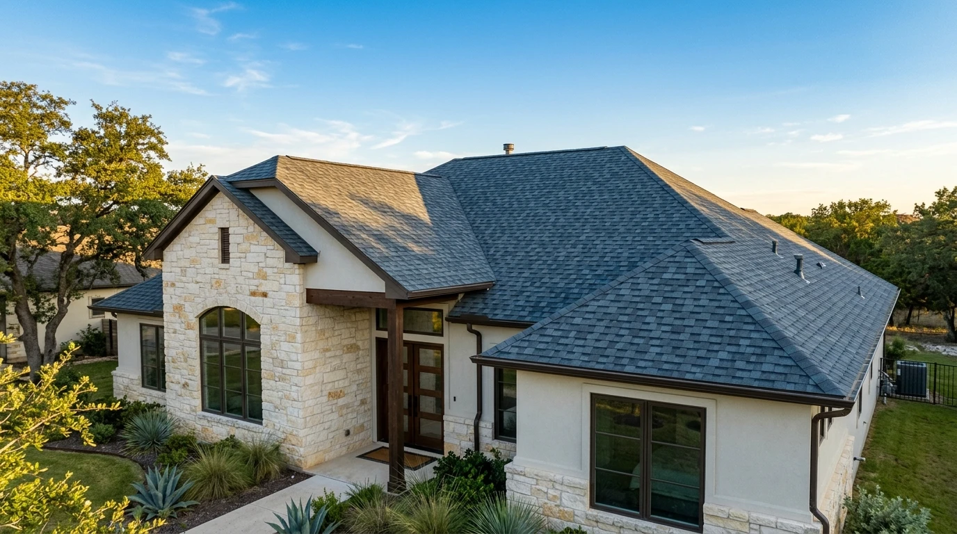 Modern home with a clean roof and exterior